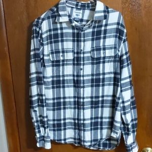 Blue plaid fannel shirt